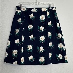 Draper James Magnolia Navy A Line Skirt Womens Size 12 Office Business Floral